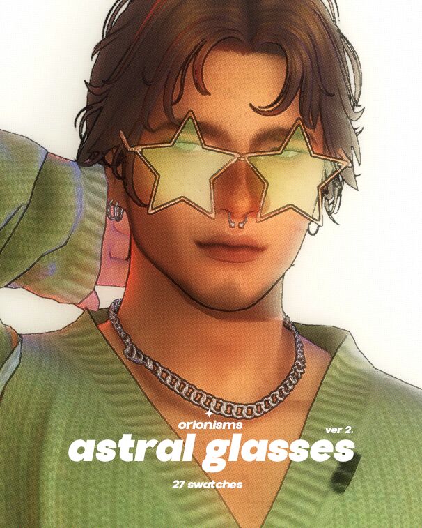 Astral Glasses for Sims 4 2 sims 4 cc astral glasses sims 4 cc by orionisms 2