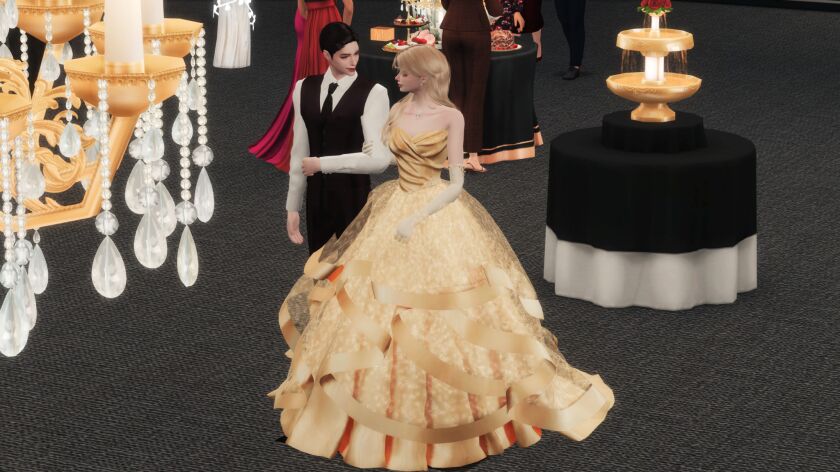 Elegant Winter Gown Set by Atelier Lena 8 sims 4 cc atelier lena winter gown set 6 1