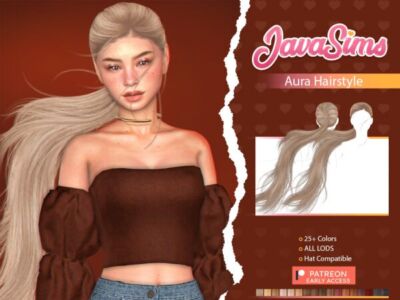 Aura Hairstyle by JavaSims Sims 4 CC