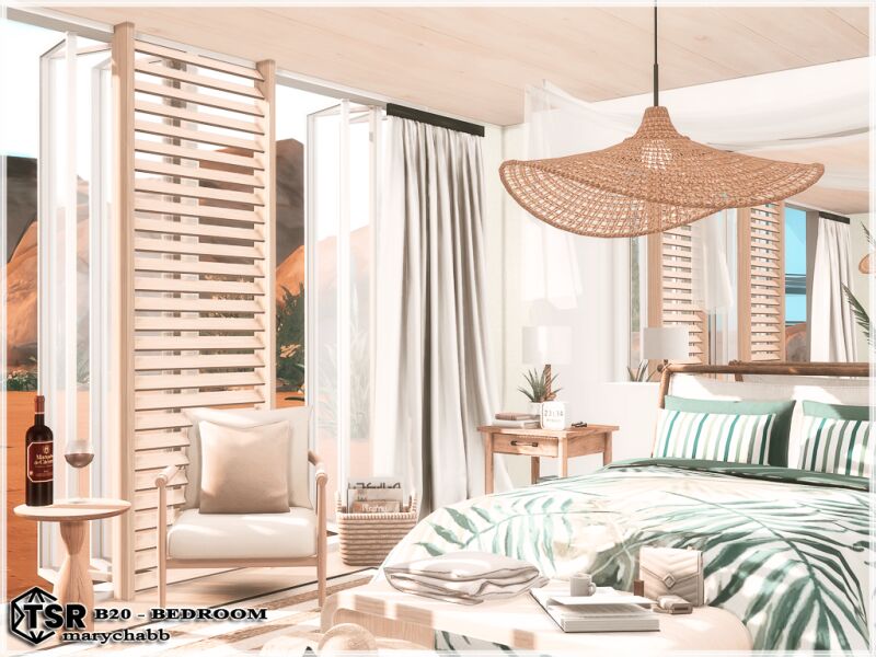 Fully Equipped B20 Bedroom 3 sims 4 cc b20 bedroom 2