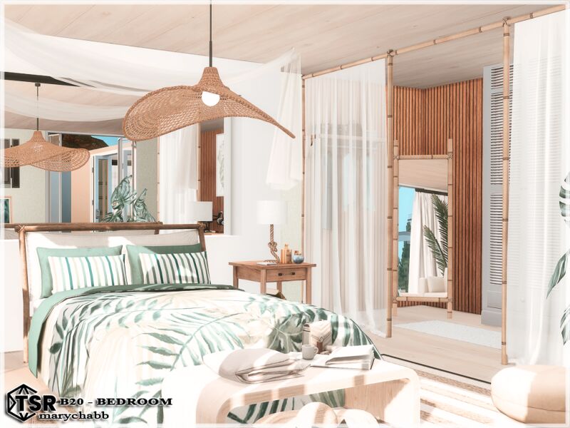 Fully Equipped B20 Bedroom 4 sims 4 cc b20 bedroom 3