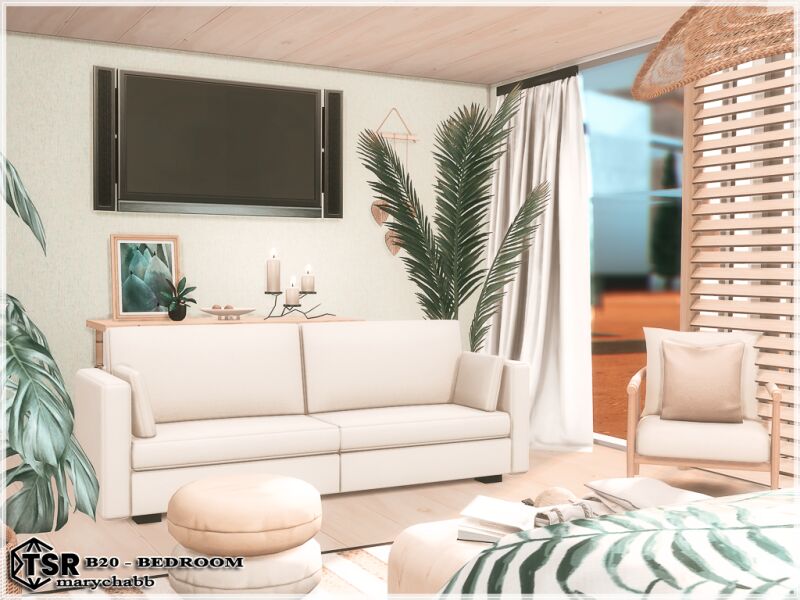 Fully Equipped B20 Bedroom 5 sims 4 cc b20 bedroom 4