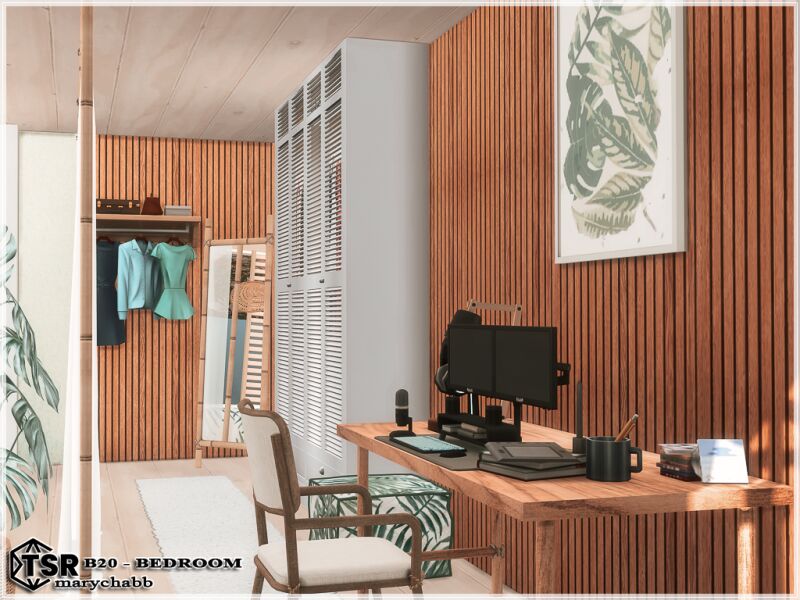 Fully Equipped B20 Bedroom 2 sims 4 cc b20 bedroom 5