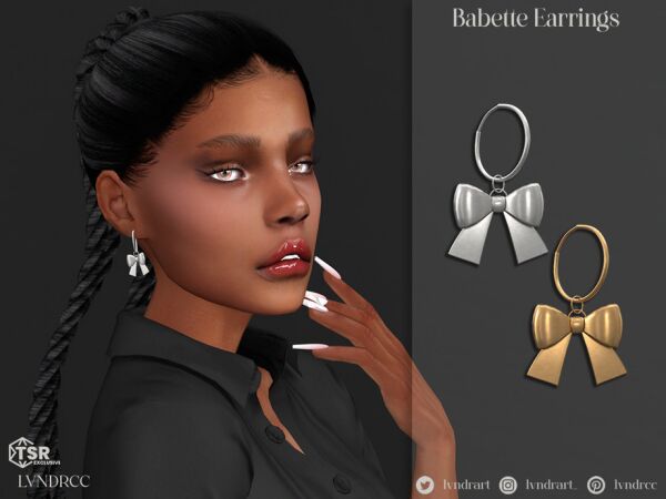 Stunning Babette Earrings by LVNDRCC 1 Stunning Babette Earrings by LVNDRCC Sims 4 CC