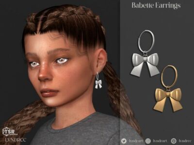 Adorable Babette Earrings for Kids Sims 4 CC