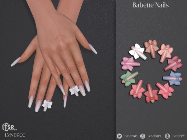 Stylish Babette Nails for Your Sims 1 Stylish Babette Nails for Your Sims Sims 4 CC