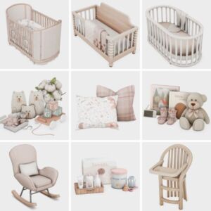 Charming Baby Girl Nursery for Sims 4 Sims 4 CC