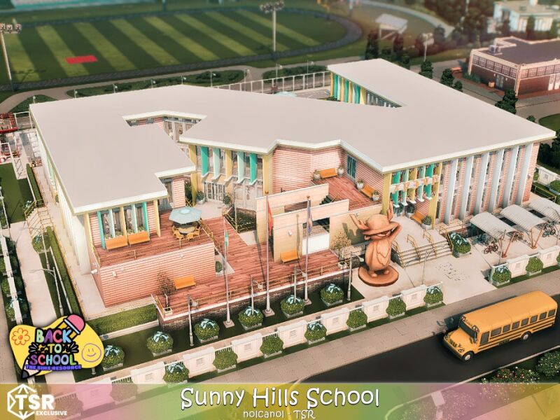 Back To School - Sunny Hills School 4 sims 4 cc back to school sunny hills school no cc by nolcanol 2