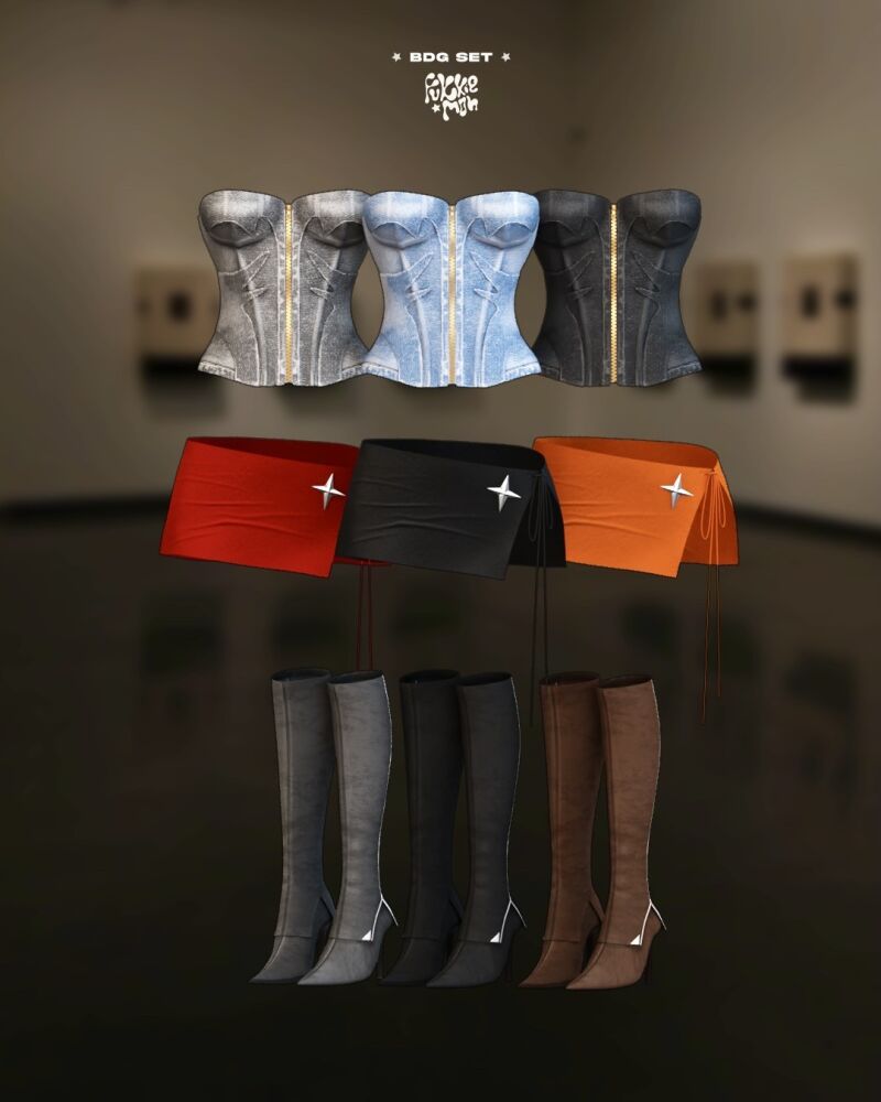 Stylish BDG Set by Fukkie 2 sims 4 cc bdg set by fukkie 2