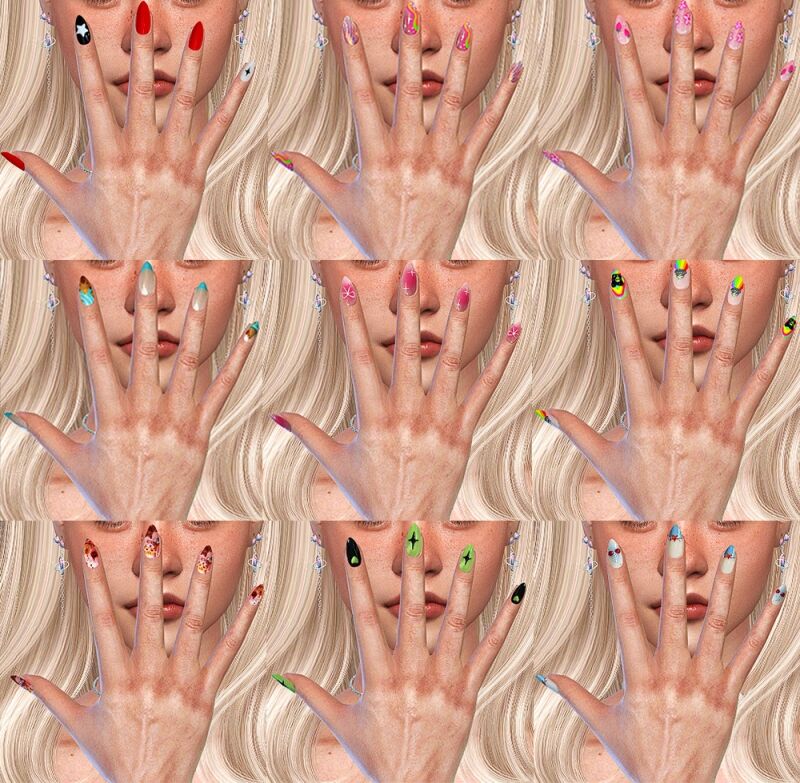 Stunning Nail Designs for All Ages 4 sims 4 cc beautiful nails 3