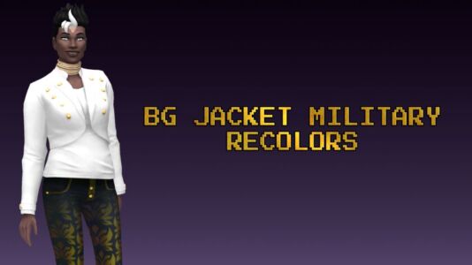 Stylish Military Jacket for Sims Sims 4 CC