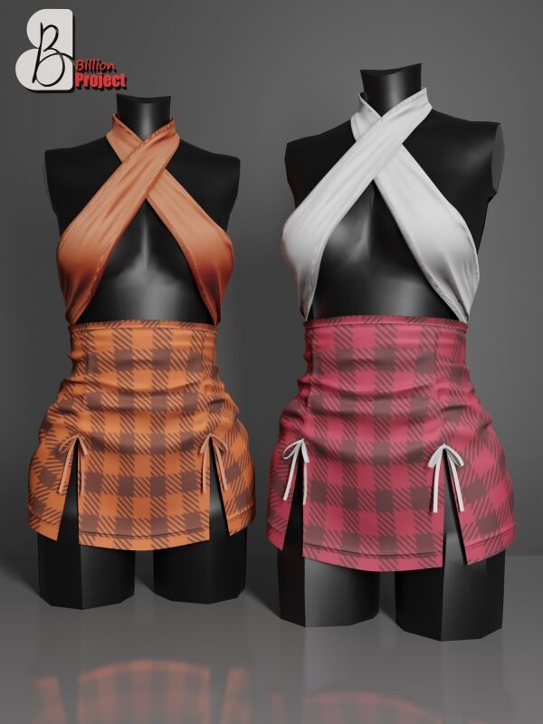 Billionproject-Chaterine Mini Dress 1 Billionproject-Chaterine Mini Dress Sims 4 CC
