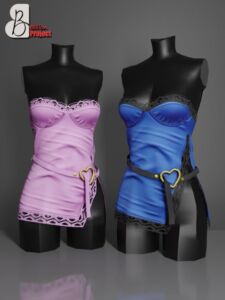 BillionProject-Silka Mini Dress (Version 2) Sims 4 CC