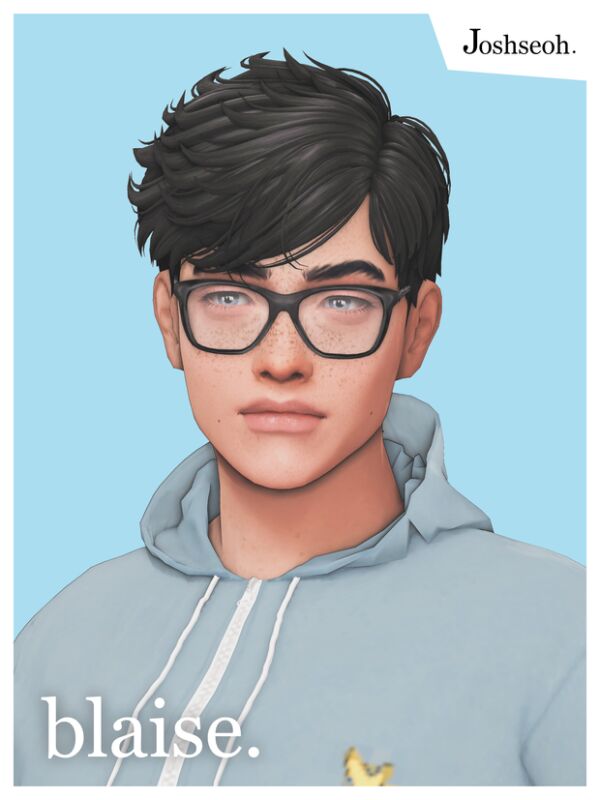 Blaise Hair: Stylish Hair for Men 1 Blaise Hair: Stylish Hair for Men Sims 4 CC