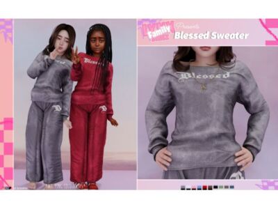 Blessed Sweater Set for Kids by Lynxsimzfamily Sims 4 CC