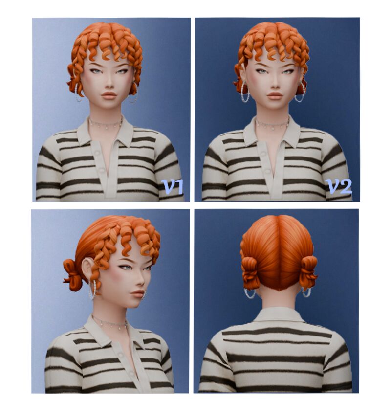 Blossom Hairstyle by Melione 2 sims 4 cc blossom hairstyle by melione 2