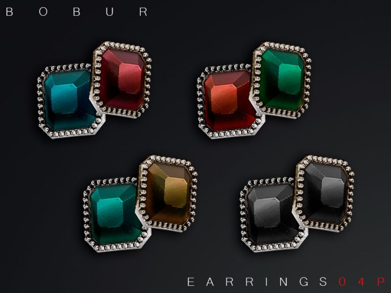 Beautiful Bobur Earrings 04P 2 sims 4 cc bobur earrings 04p 2