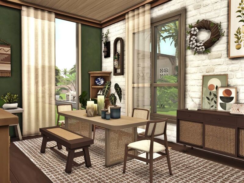Bohemian Inspired Dining Room 2 sims 4 cc bohemian inspired dining room 2 by raydesign9 2