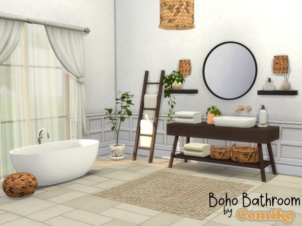 Boho Study 2 sims 4 cc boho study 3