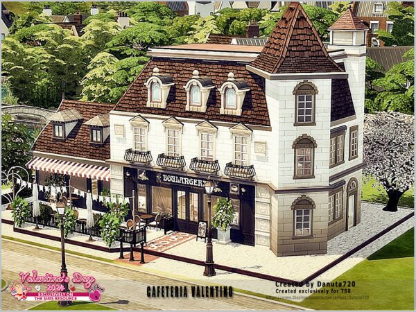 Cafetteria Valentino: A Perfect Sims Cafe 1 Cafetteria Valentino: A Perfect Sims Cafe Sims 4 CC