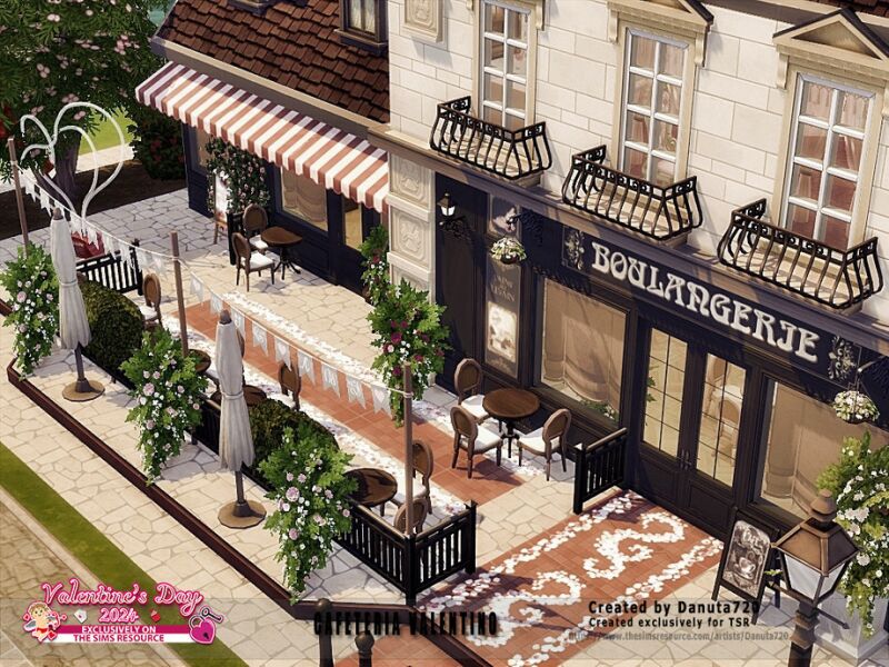Cafetteria Valentino: A Perfect Sims Cafe 7 sims 4 cc cafetteria valentino by danuta720 2