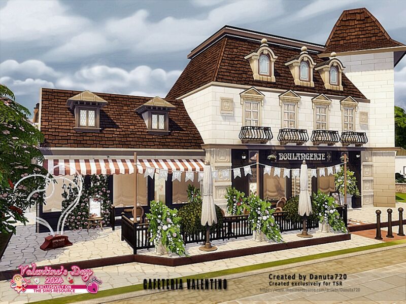 Cafetteria Valentino: A Perfect Sims Cafe 5 sims 4 cc cafetteria valentino by danuta720 3