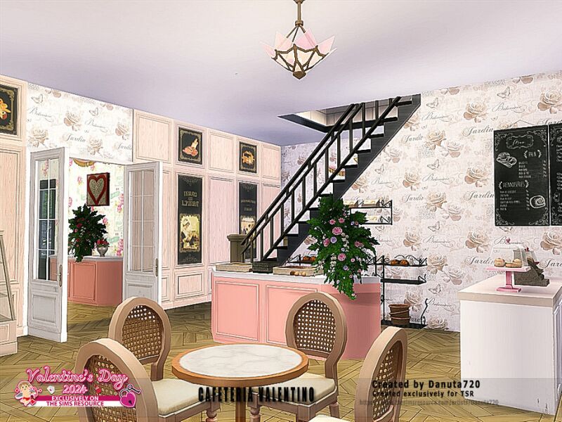 Cafetteria Valentino: A Perfect Sims Cafe 6 sims 4 cc cafetteria valentino by danuta720 4