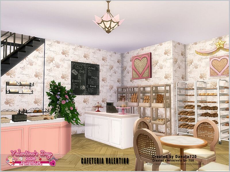 Cafetteria Valentino: A Perfect Sims Cafe 3 sims 4 cc cafetteria valentino by danuta720 5
