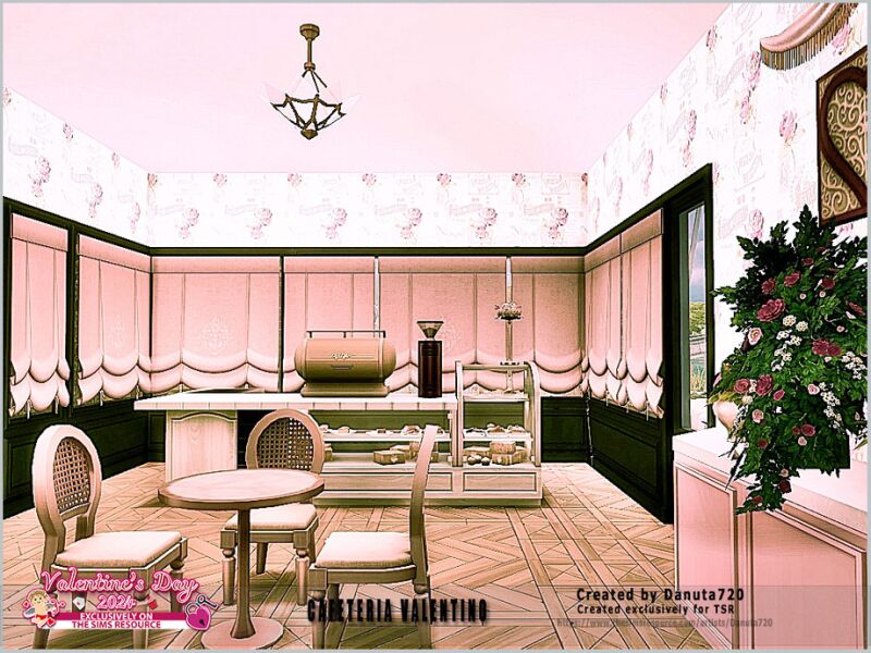 Cafetteria Valentino: A Perfect Sims Cafe 4 sims 4 cc cafetteria valentino by danuta720 6
