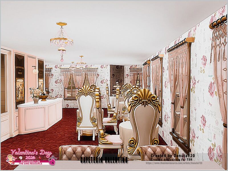 Cafetteria Valentino: A Perfect Sims Cafe 2 sims 4 cc cafetteria valentino by danuta720 7