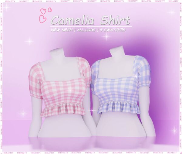 Camelia T-Shirt ♡ By Irisarity 1 Camelia T-Shirt ♡ By Irisarity Sims 4 CC