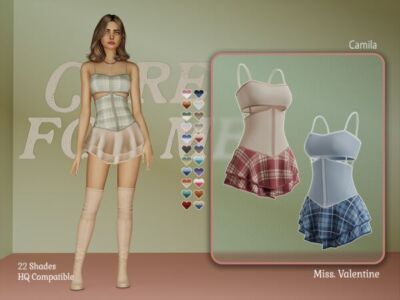 Stunning Camila Dress by Missvalentine142 Sims 4 CC