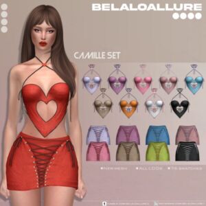 Camille Set by Belaloallure Sims 4 CC