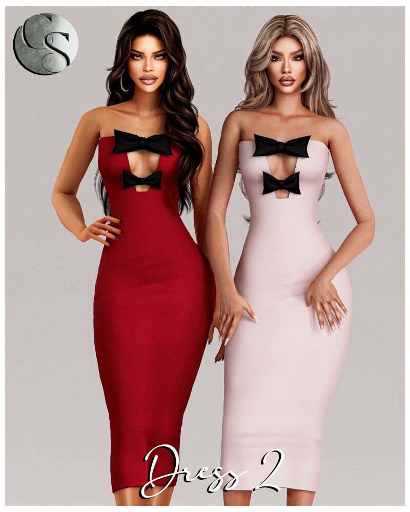 Midnight Kiss NYE Collection - 3 Dresses + Clutch 2 sims 4 cc camuflaje midnight kiss nye collection 3 dresses clutchfg fp 3