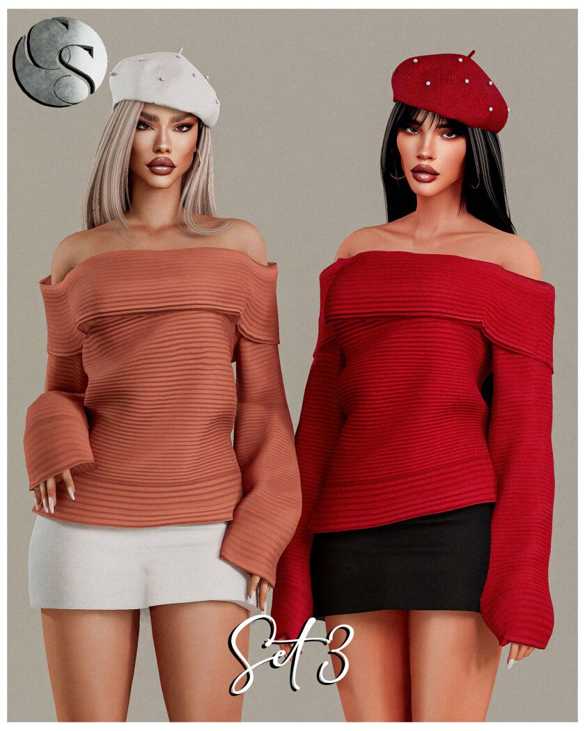 sims 4 cc camuflaje warm layers collection 3 sets bag 6