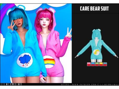 Care Bear Suit for Dreamy Sleepwear Sims 4 CC