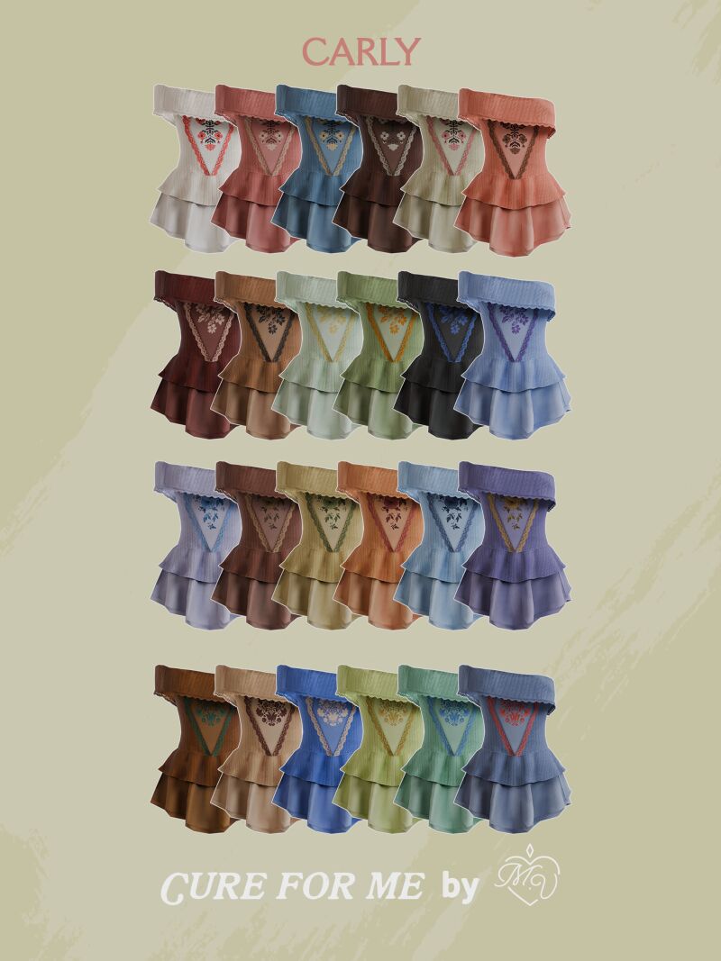 sims 4 cc carly dress by miss valentine 3
