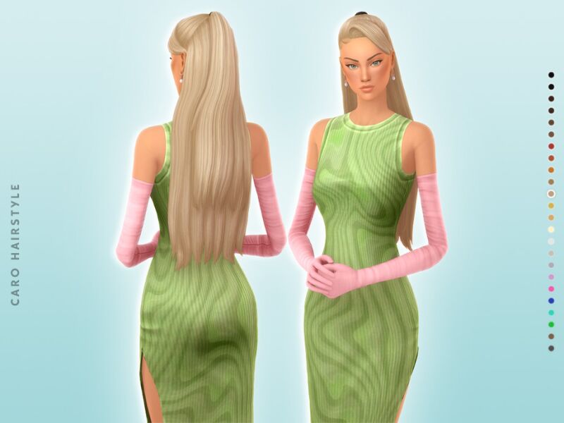 Caro Hairstyle - Style 3 2 sims 4 cc caro hairstyle style 3 by simcelebrity00 2
