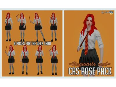 Cool CAS Pose Pack for Geek Fans Sims 4 CC