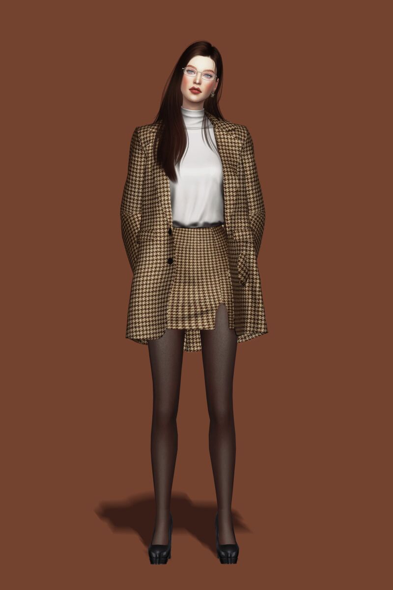 Stylish Casual Suit III for Women 3 sims 4 cc casual suit iii af by gorillax3 3