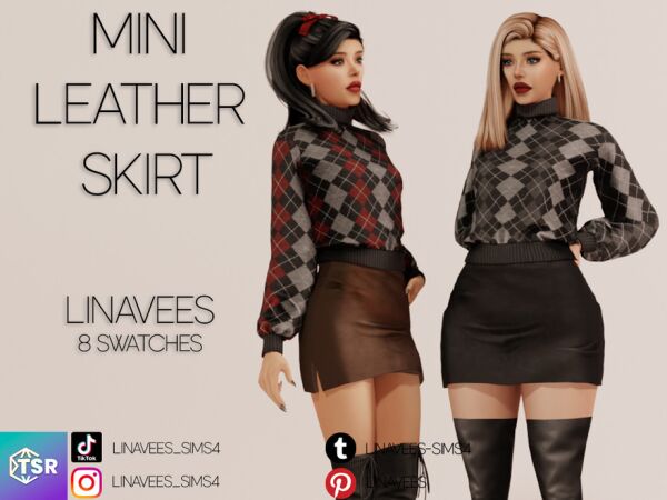 Celine - Printed Sweater: Stylish Top for Your Sims 2 sims 4 cc celine printed sweater by linavees 2