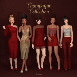 Shine with the Champagne Collection! Sims 4 CC