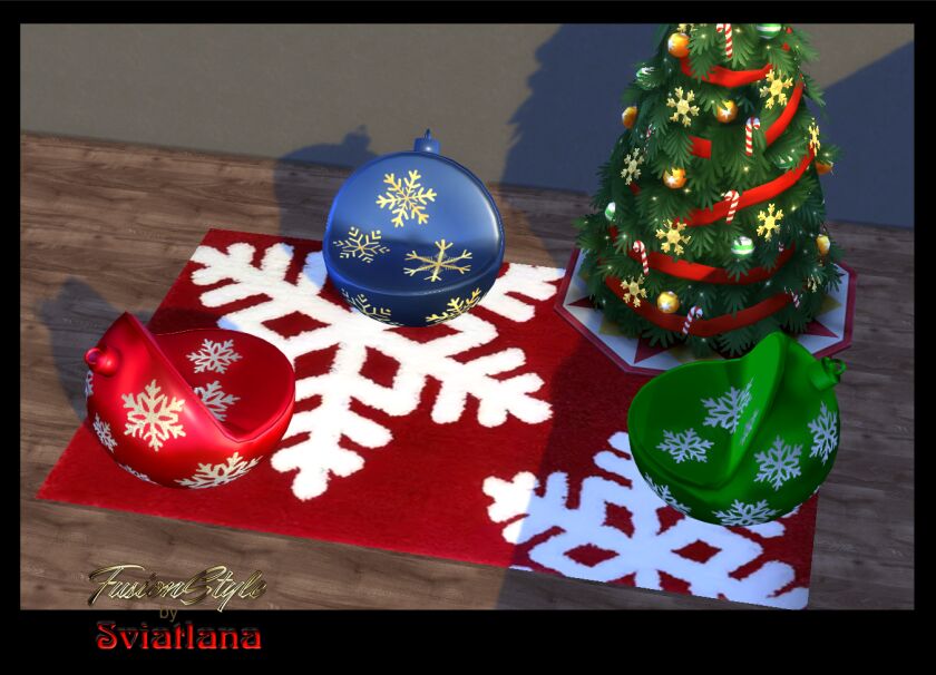 Christmas Ball Seat by Fusionstyle Sims 4 CC
