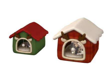 Cozy Christmas Pet Bed Gift Sims 4 CC