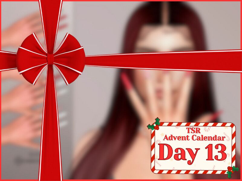 Festive Christmas Nails for Females 1 Festive Christmas Nails for Females Sims 4 CC