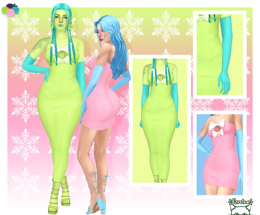 Belleza Dress Recolor by @Madlensims Sims 4 CC