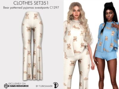 Stylish Sleepwear Set 351 Sims 4 CC