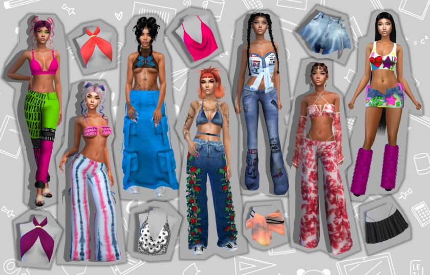 Stylish Clothing Set by Fusionstyle 1 Stylish Clothing Set by Fusionstyle Sims 4 CC