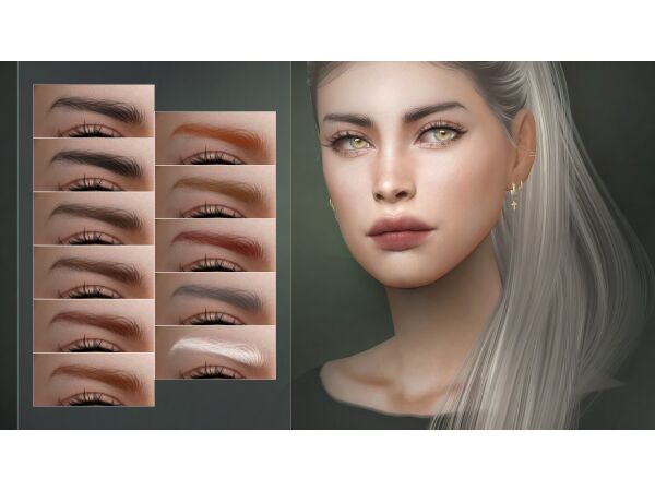 Compound Eyebrows by Remussirion 1 Compound Eyebrows by Remussirion Sims 4 CC
