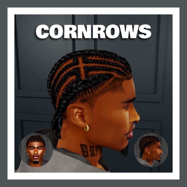 Cornrows Hairstyle by Khadijah551 1 Cornrows Hairstyle by Khadijah551 Sims 4 CC